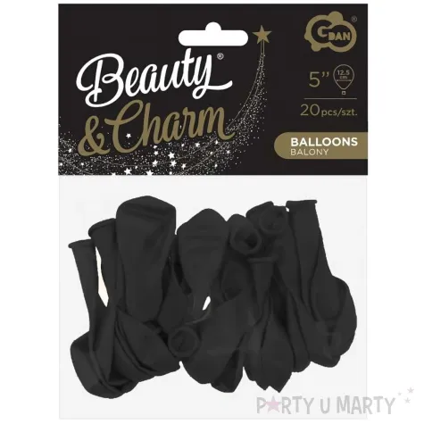 balony beauty and charm pastelowe czarny godan 5 20 szt