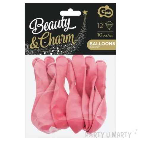 balony beauty and charm pastelowe flamingowy rozowy godan 12 10 szt