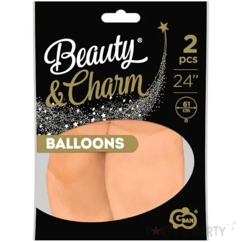balony beauty and charm pastelowe lososiowy godan 24 2 szt