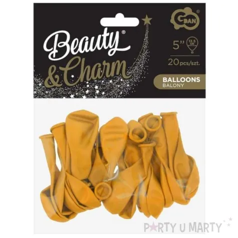 balony beauty and charm pastelowe musztardowy godan 5 20 szt
