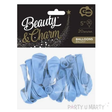 balony beauty and charm pastelowe niebieski makaronowy godan 5 20 szt