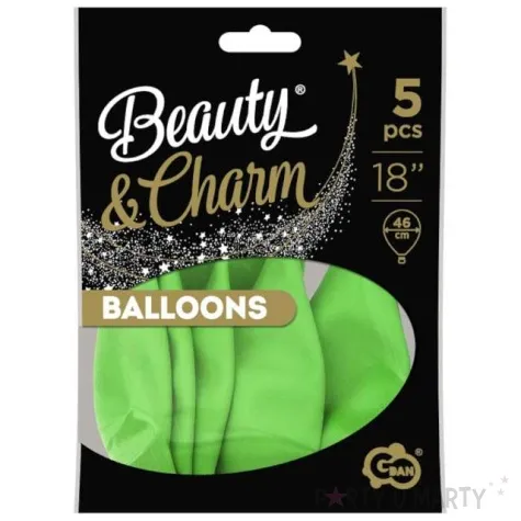 balony beauty and charm pastelowe pistacjowy godan 18 5 szt