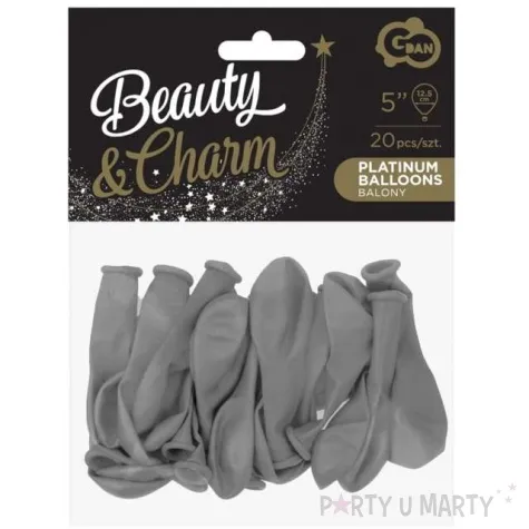 balony beauty and charm pastelowe szare godan 5 20 szt