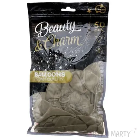 balony beauty and charm pastelowe szaro bezowy godan 12 50 szt