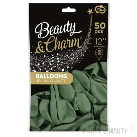 balony beauty and charm pastelowe szarozielony godan 12 50 szt