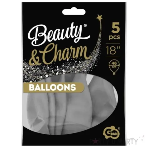 balony beauty and charm pastelowe szary godan 18 5 szt