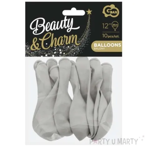 balony beauty and charm pastelowe szary jasny godan 12 10 szt