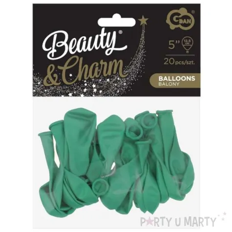 balony beauty and charm pastelowe zielony butelkowy godan 5 20 szt