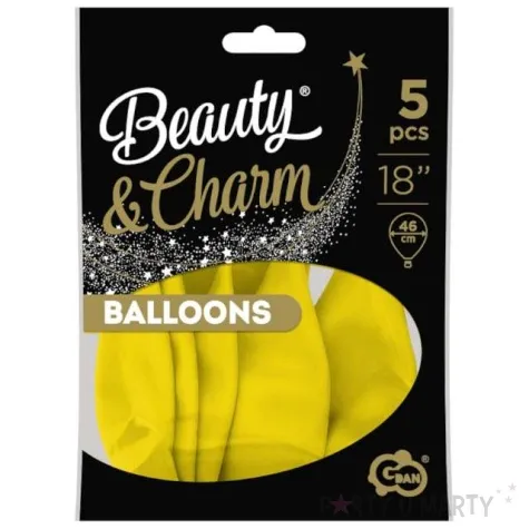 balony beauty and charm pastelowe zolty godan 18 5 szt