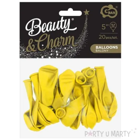 balony beauty and charm pastelowe zolty godan 5 20 szt