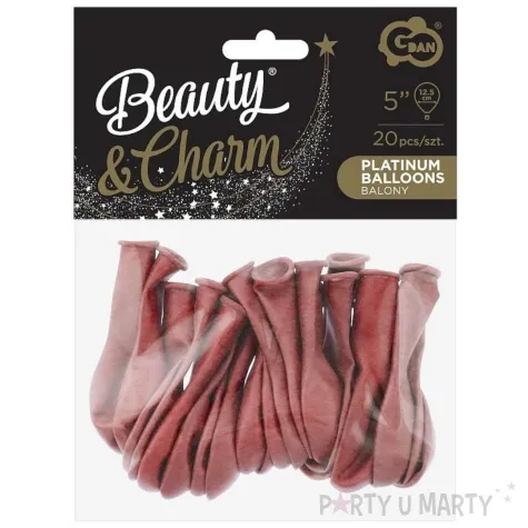 balony beauty and charm platynowe czerwone jasne godan 5 20 szt