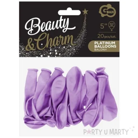 balony beauty and charm platynowe fioletowe godan 5 20 szt