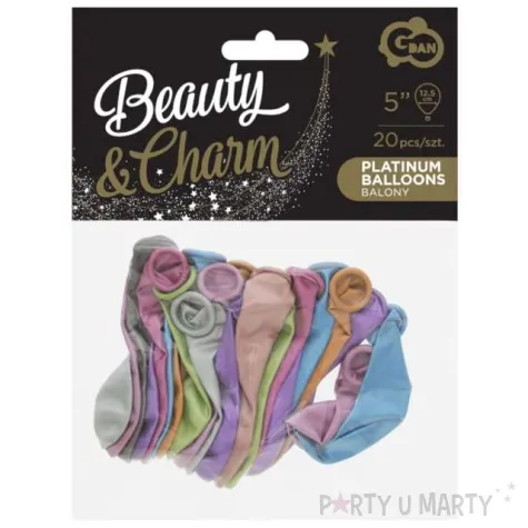 balony beauty and charm platynowe mix godan 5 20 szt