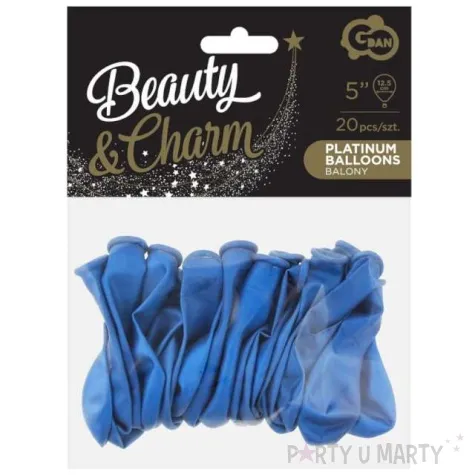 balony beauty and charm platynowe niebieskie godan 5 20 szt