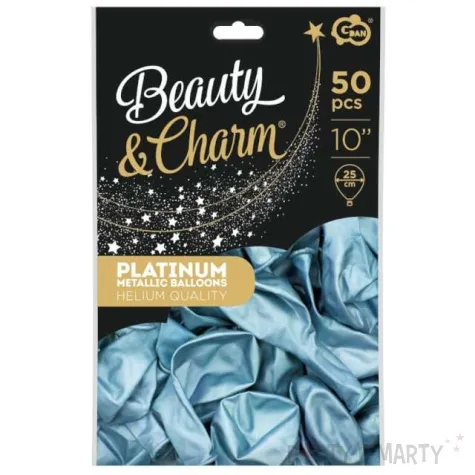 balony beauty and charm platynowe niebieskie jasne godan 10 50 szt