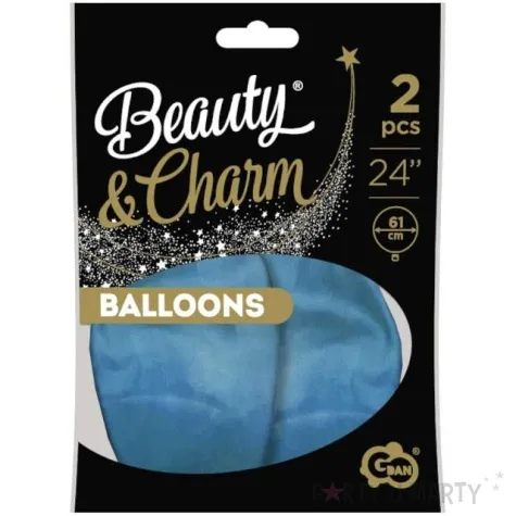 balony beauty and charm platynowe niebieskie jasne godan 24 2 szt