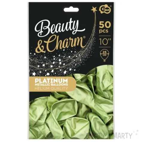 balony beauty and charm platynowe oliwkowe godan 10 50 szt
