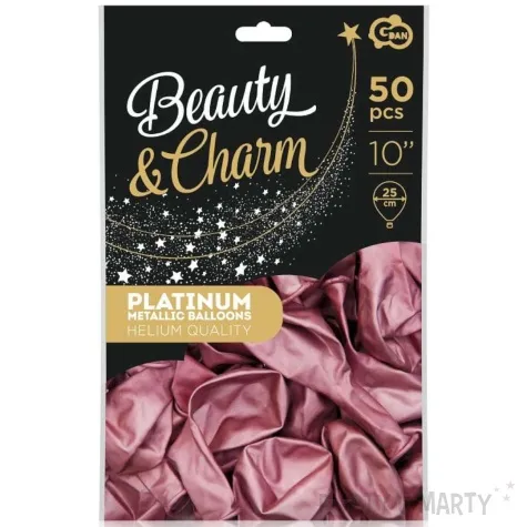 balony beauty and charm platynowe rozowe jasne godan 10 50 szt