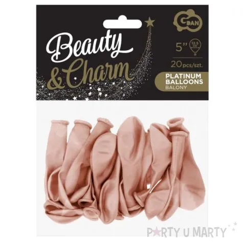 balony beauty and charm platynowe rozowe zloto godan 5 20 szt