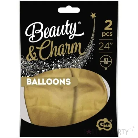 balony beauty and charm platynowe zlote jasne godan 24 2 szt