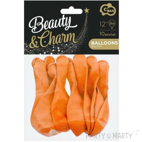balony beauty and charm pomaranczowe transparentne godan 12 10 szt