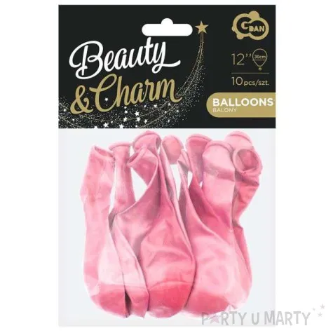 balony beauty and charm rozowy metalik godan 12 10 szt