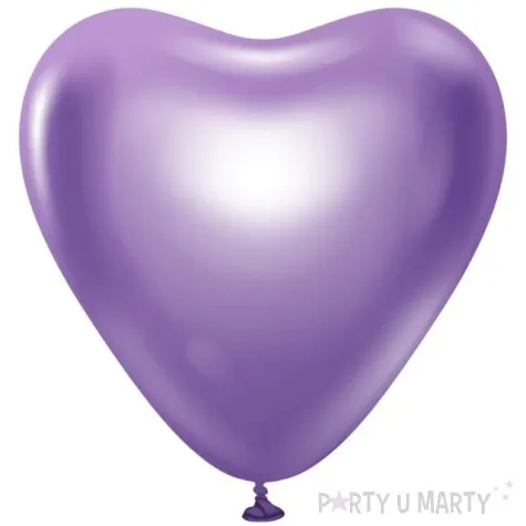 balony beauty and charm serca platynowe fioletowe jasne godan 12 6 szt