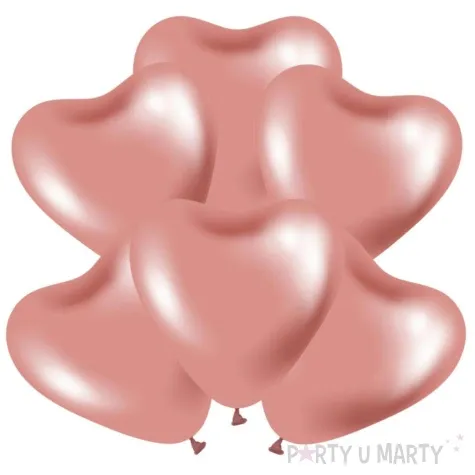 balony beauty and charm serca platynowe rozowe godan 12 6 szt