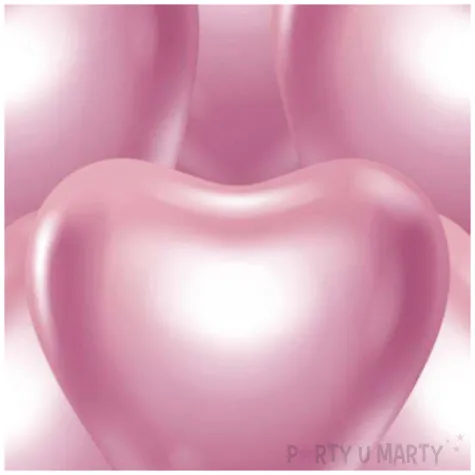 balony beauty and charm serca platynowe rozowe jasne godan 12 6 szt