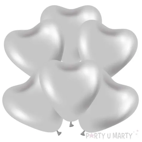 balony beauty and charm serca platynowe srebrne godan 12 6 szt
