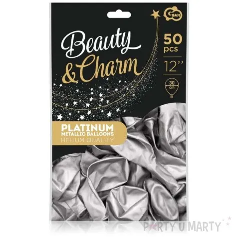 balony beauty and charm srebrny platynowy godan 12 50 szt