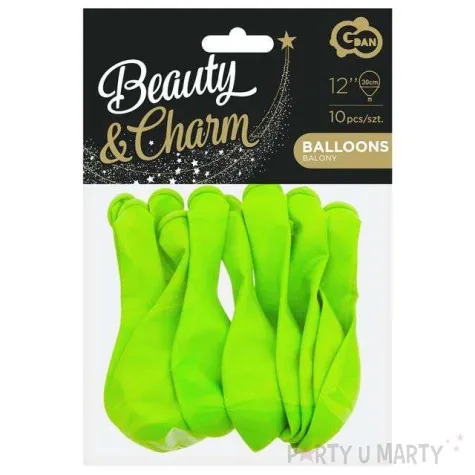 balony beauty and charm zielone transparentne godan 12 10 szt