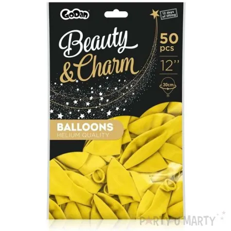 balony beauty and charm zolty pastelowy godan 12 50 szt