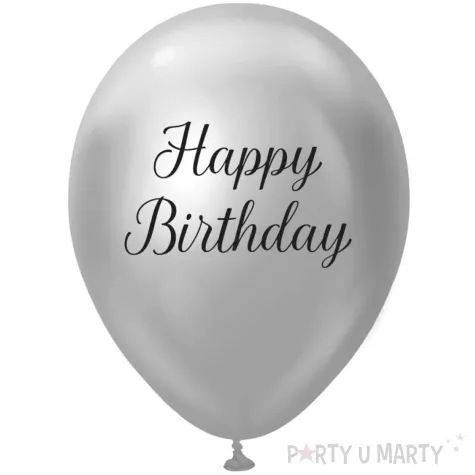 balony beauty charm happy birthday srebrny godan 12 5 szt