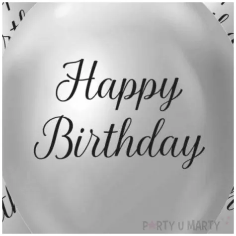 balony beauty charm happy birthday srebrny godan 12 5 szt