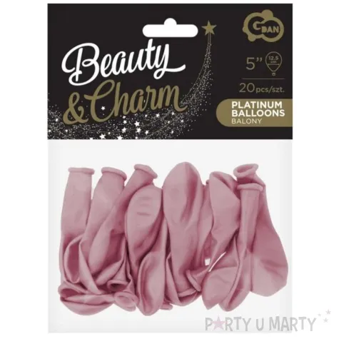 balony beauty charm rozowy platynowy godan 5 20 szt