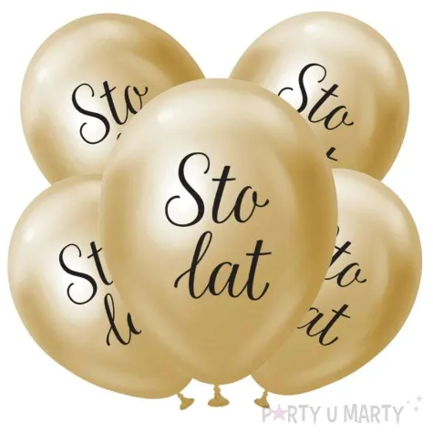 balony beauty charm sto lat zloty godan 12 5 szt