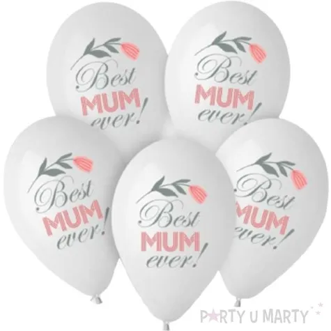 balony best mum evet dzien matki bialy pastel godan 12 5 szt