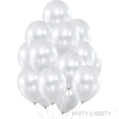 balony biale metaliczne dekoracja na urodziny wesele komunie chrzest 17 25 szt