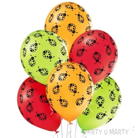 balony biedronki pastel mix belbal 12 6 szt