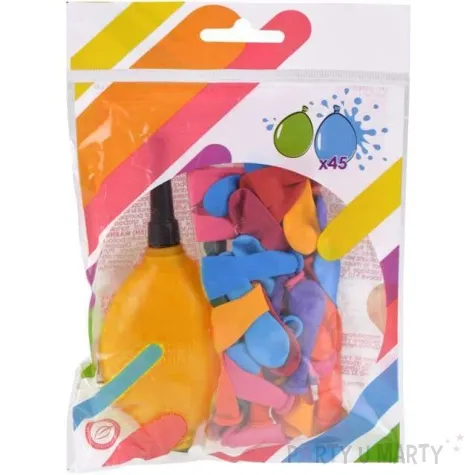 balony bomby wodne z pompka pomaranczowe arpex 45 szt