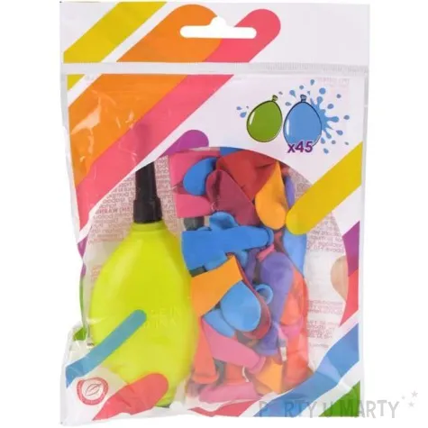 balony bomby wodne z pompka zolta arpex 45 szt