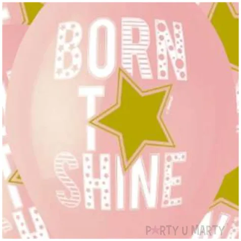 balony born to shine zlota gwiazda rozowy gemar 13 5 szt
