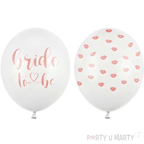 balony bride to be bialy partydeco 12 50 szt