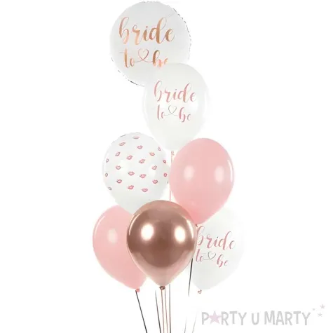 balony bride to be bialy partydeco 12 50 szt