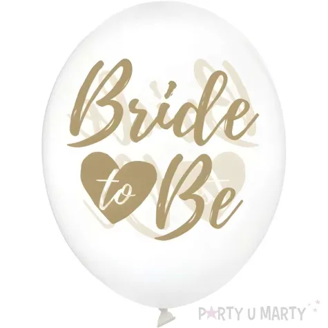 balony bride to be zloty crystal strong 12 6 szt