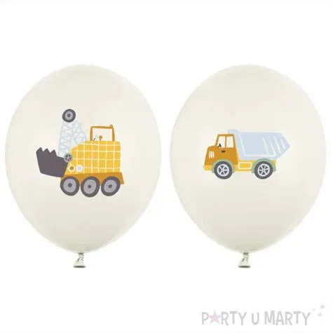 balony budowa koparka i wywrotka kremowy strong 12 50 szt
