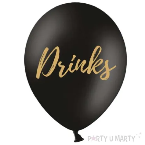 balony candy bar chill dance floor drinks photo booth czarne partydeco 6 szt