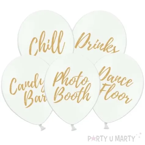 balony candy bar chill dance floor drinks photo booth pastel biale 12 strong 5 szt