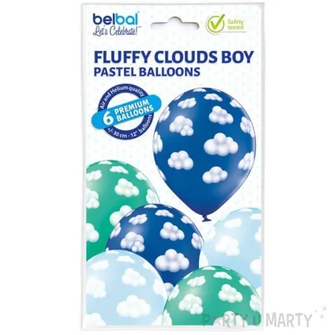 balony chmurki boy pastel mix belbal 12 6 szt